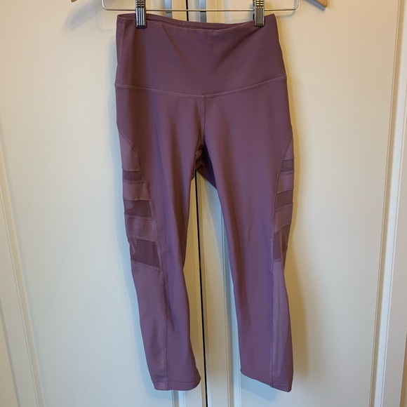 Lavender Tights With Mesh Detailing - Picture 2 of 6